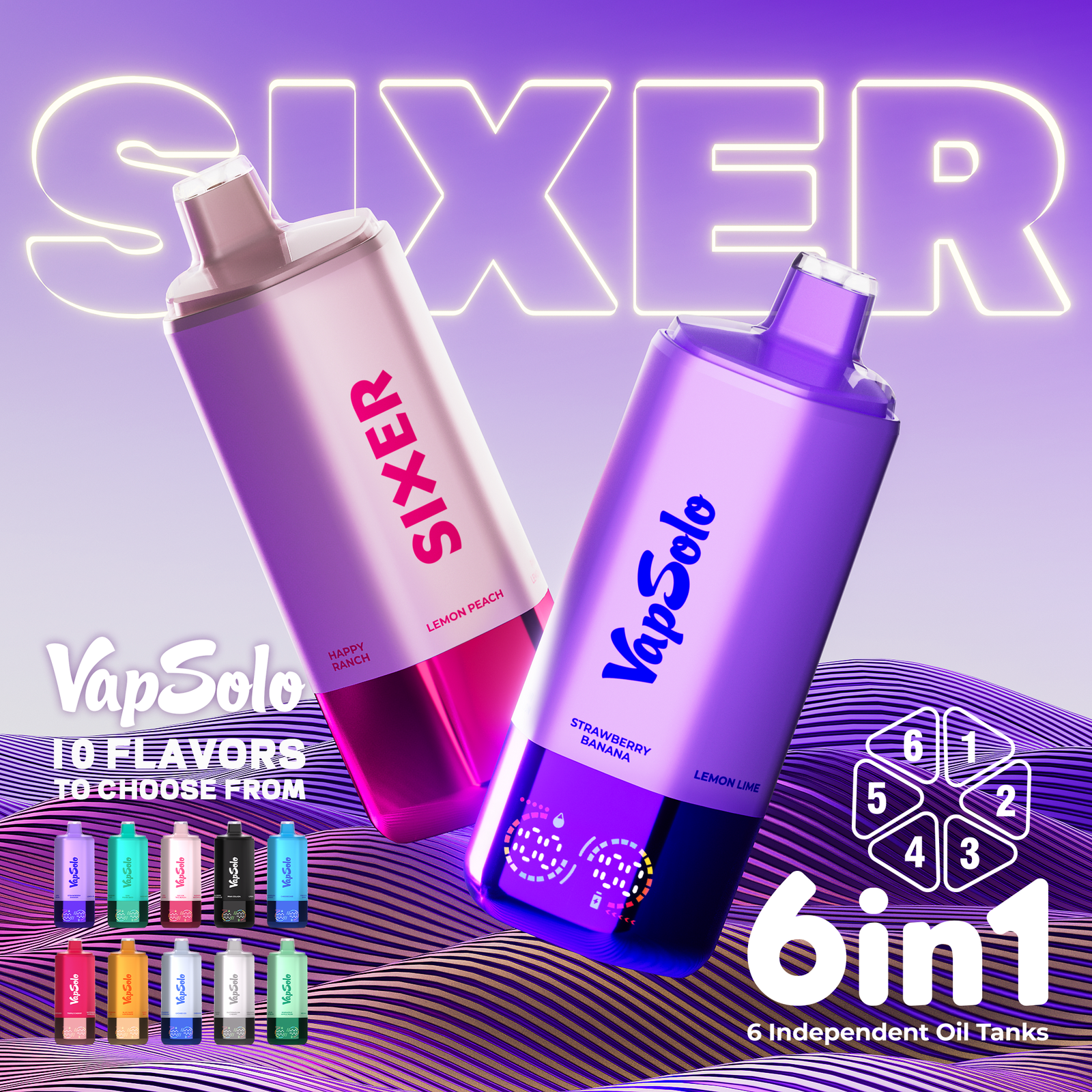 Vapsolo Sixer 180000 6 az 1-ben készülék